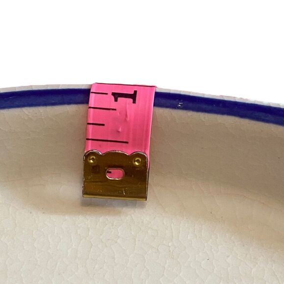 Deltis Portugal Blue & White Stoneware Dish 8.5” Pottery Bakeware Floral Design - Picture 10 of 14